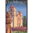 thumbnail image 3 of Decorative Tea Towel, Apron Santa Barbara, California, Old Mission, Unisex, Adjustable, Organic Cotton, 3 of 3