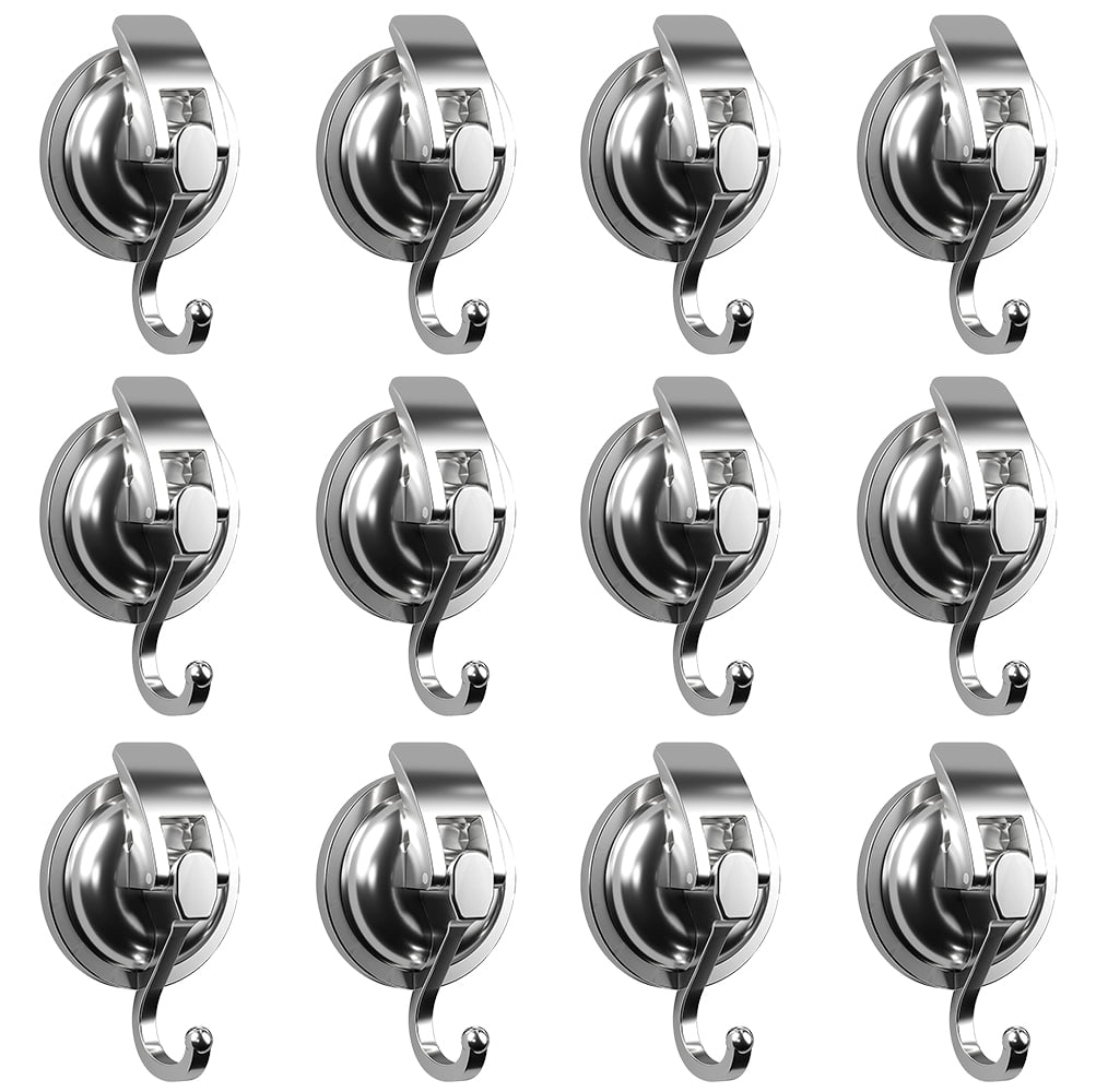 Heavy Duty Vacuum Suction Cup Hooks for Bathroom Showel Wall/Glass Doo –  Quality Home Distribution