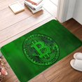 thumbnail image 2 of Bitcoin Money Doormat Welcome Soft Bathroom Kitchen Floor Mat Home Rug Door Mat Digital Currency Anti-slip Foot Pad, 2 of 6