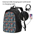 thumbnail image 2 of Balery Colorful Mushrooms Mochila con carga USB para hombre y mujer - Mochila impermeable y antirrobo para portátil con puerto USB para viajes, trabajo, estudios y universidad, 2 of 7