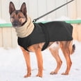 thumbnail image 6 of Two-Tone Dog Hoodie, Thick Warm Winter Dog Coat with Leash Hole, Adjustable Dog Jacket for Large Medium Dogs like Greyhounds, with Velcro Straps, Yin-01, 6 of 9
