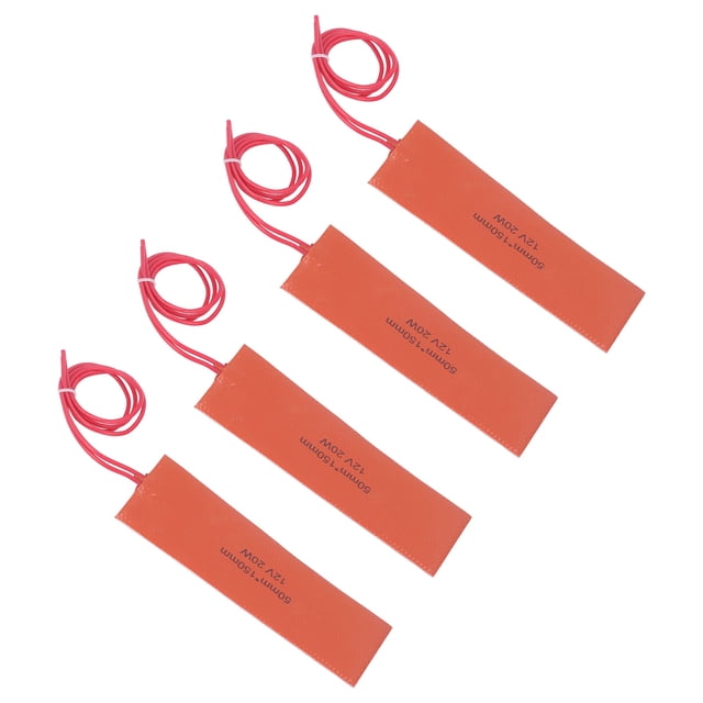 Estera calefactora de caucho, 4 piezas de caucho de silicona Manta calefactora de caucho de silicona Calentador de caucho de silicona flexible Rendimiento finamente ajustado