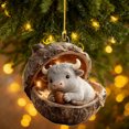 thumbnail image 3 of 2026 Highland Cow Acorn Ornaments, 2D Flat Acrylic Cartoon Cow Hanging Decor, 1 PCS Cute Animal Christmas Tree Ornaments for Holiday Home Party Decorations-B, 3 of 4