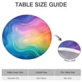 thumbnail image 6 of Rainbow Tie Dye Swirl Pattern Round Fitted Tablecloth with Elastic Edge,Dining Table Cover Waterproof,Outdoor Round Tablecloth for Camping,Dining,Indoor and Outdoor, 6 of 7