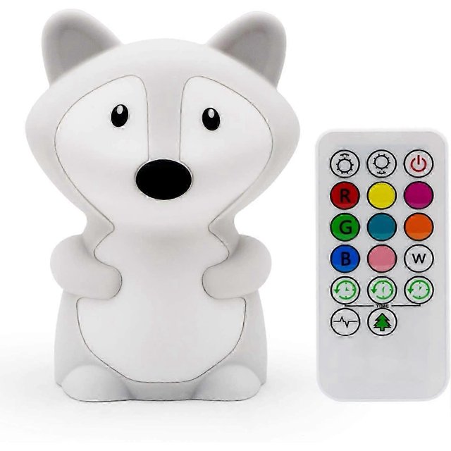 Habitación Infantil Nachlicht Baby Nachtlicht Multicolor Fox Nachtlicht Refradable Led Nachtlicht 9 Colores Luz Nocturna Bebé (Control Remoto + Touch Dimm)