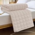 thumbnail image 1 of Gorro de cama marrón de estilo moderno, grueso, de 78,74 x 47,24 pulgadas, con textura que se adapta perfectamente a tu colchón y crea un dormitorio confortable., 1 of 5