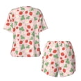 thumbnail image 6 of "Wukai Strawberry And Flowers Women's Pajama Set - Short-Sleeve Top and Shorts with Elastic Waistband and Pockets for Loungewear, Yoga, and Casual Wear-4X-Large, 6 of 8