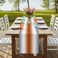 thumbnail image 3 of Gray Orange Table Runner 120 Inches Long, Modern Gradient Geometric Cotton Linen Table Runners Dresser Scarves, Decorative Fabric Tabletop Scarf Furniture Cover for Home Dinner Party 13"x120", 3 of 8