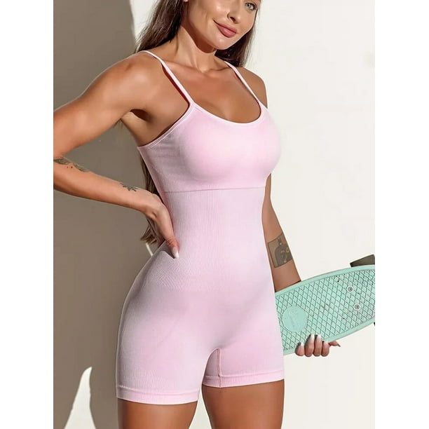 Mono deportivo para mujer pantalones cortos de gimnasio mameluco de Yoga para mujer sujetador de soporte alto monos deportivos para hacer ejercicio medias realzadoras Walmart en linea