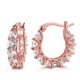 thumbnail image 1 of Nueva llegada pendientes de plata de ley 925 moda círculo redondo mosaico transparente CZ pendientes de circón para mujer joyería brincos, 1 of 2