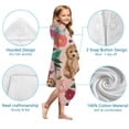 thumbnail image 7 of Dogs with Flowers Hooded Bath Towel，50"x30" for Ages 3 To 12 Kids, Quick Dry Lightweight Soft Microfiber Hood Beach Towel Cover Up for Kids, 7 of 7