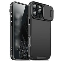 for iPhone 16 Pro Phone Case, Slide Camera Cover Protector Military Grade Non-Slip Anti-fall Anti-scratch Drop Proof Shockproof Protective Hybrid Bumper Phone Case Cover,Black