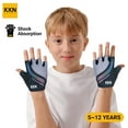 thumbnail image 2 of KKN Sports Gloves Kids Half Finger Gloves Anti-Slip Shockproof Outdoor Fitness Cycling, 2 of 10