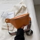 thumbnail image 5 of Bolsa Riñonera de cuero retro para mujer, bandolera de viaje con cinturón ancho (amarillo) Likrtyny Para Estrenar, 5 of 9