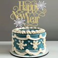 thumbnail image 3 of 1 pieza Inserto decorativo for pastel de Año Nuevo dorado, 3 of 3