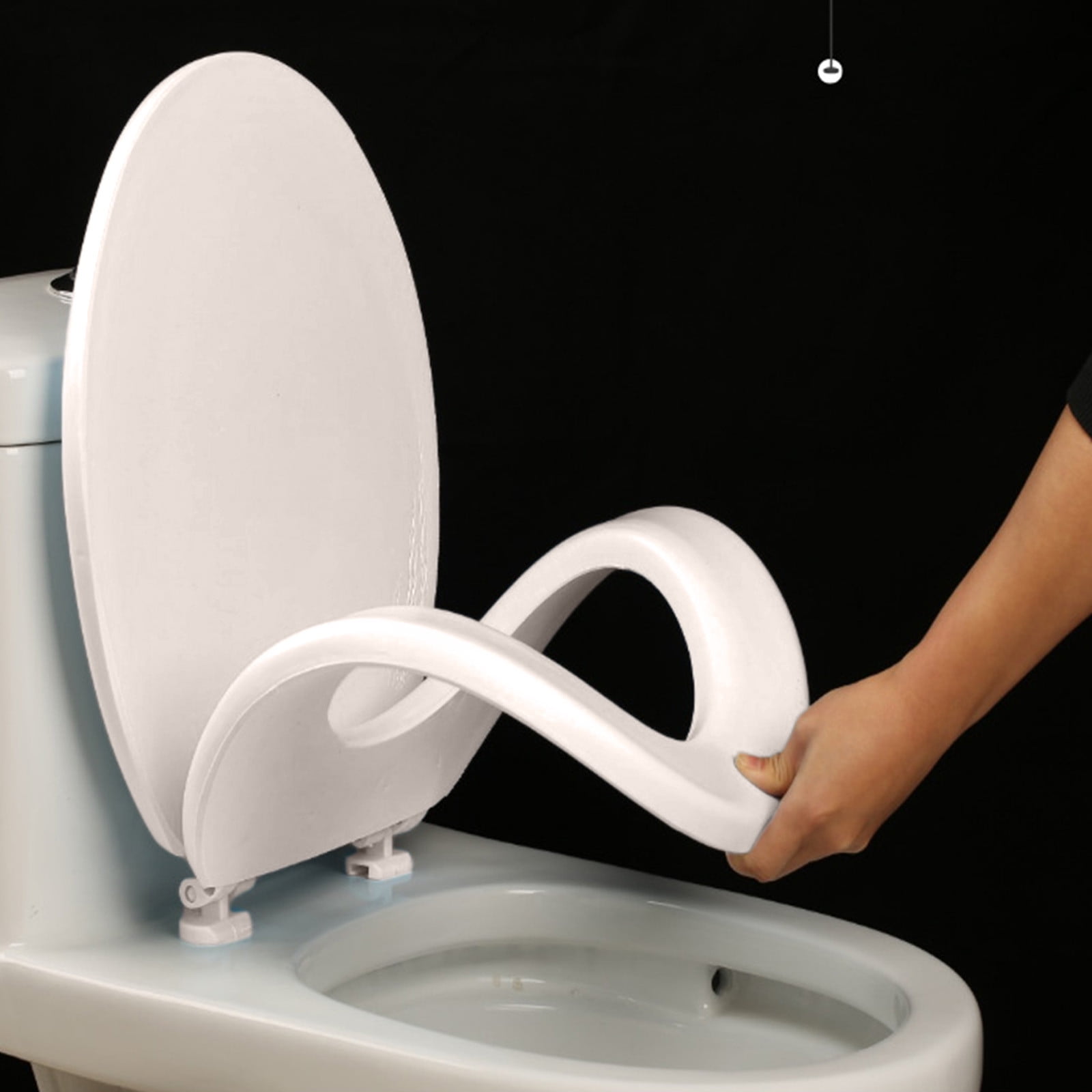 Toilet Seat under $5! Cagogo Round Toilet Seat, Soft Close Toilet Seat, Durable Plastic Toilet Seat with Cover, Easy Installation Toilet Seat for Standard Round Toilets, Quiet Closing Hinge