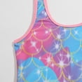 thumbnail image 5 of Kid Girls Swimsuit 1 Piece Striped Ruffle Sleeveless Bathing Suits for Girls 9-10 Years, 5 of 5