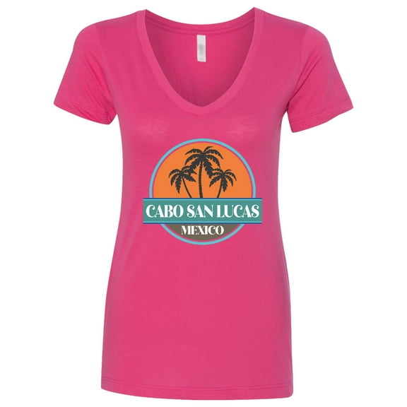 Inktastic Cabo San Lucas Beach Vacation Women's V-Neck T-Shirt