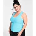 thumbnail image 1 of Nina Parker Womens Ribbed Tank Sweater Vest, Blue, Plus Size, 1X, 1 of 1
