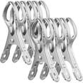 thumbnail image 1 of Pinzas para la ropa, 6 pinzas de acero inoxidable, clip de limpieza para toallas, edredones, ropa, edredones, sábanas, alfombras, 1 of 4