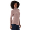 thumbnail image 5 of Free Assembly Women's Fine Ribbed Turtleneck with Long Sleeves, Lightweight, Sizes XS-XXXL, 5 of 10