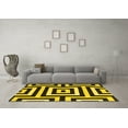 thumbnail image 3 of Ahgly Company Indoor Rectangle Abstract Yellow Contemporary Area Rugs, 5' x 8', 3 of 4