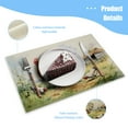 thumbnail image 3 of BaHomeck placemats Set of 4 Rooster Standing On The Grass Cotton Linen rectangle Placemats for Kitchen Dining Table Indoor,Outdoor,18*12inch, 3 of 4