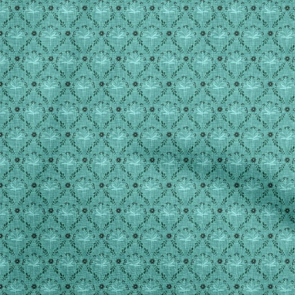 oneOone Polyester Spandex Sea Green Fabric Block Craft Projects Decor Fabric Printed By The Yard 56 Inch Wide-EY