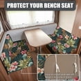 thumbnail image 2 of Uorisanigo RV Dinette Cushion Covers Washable Hawaiian Flower Leaves Camper Cushion Cover Booth Seats Easy Installation Camper Cushions Cover for RV Campers Car Bench, 2 of 7