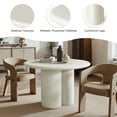 thumbnail image 5 of Kithkasa Modern Round Dining Table for 4, Circle Dining Room Table 45" with Pedestal, Dining Table for Kitchen Dining Room,White(Table Only), 5 of 7