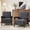 Dark Gray, variant on Ebello Overstuffed Upholstered Armchair, Short Plush Accent Chair with Thick Cushion, Padded Armrests and Solid Wood Frame for Living Room & Bedroom, White