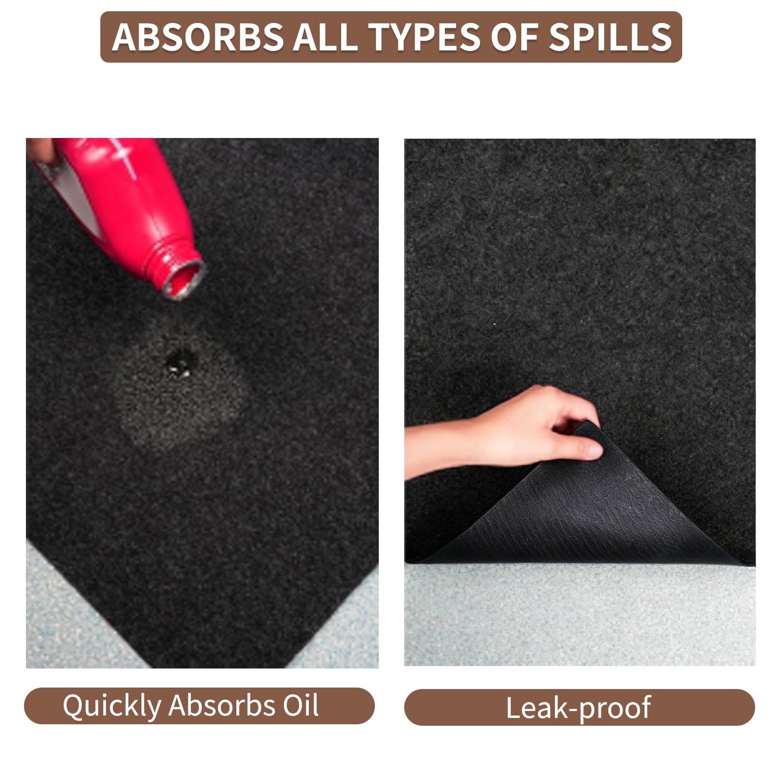 2PCS 36" x 60" Oil Spill Mat, Dog Seat Cover, Garage Floor Mat for Under Car,Highly Absorbent Maintenance Mat Protects Vehicle Interior