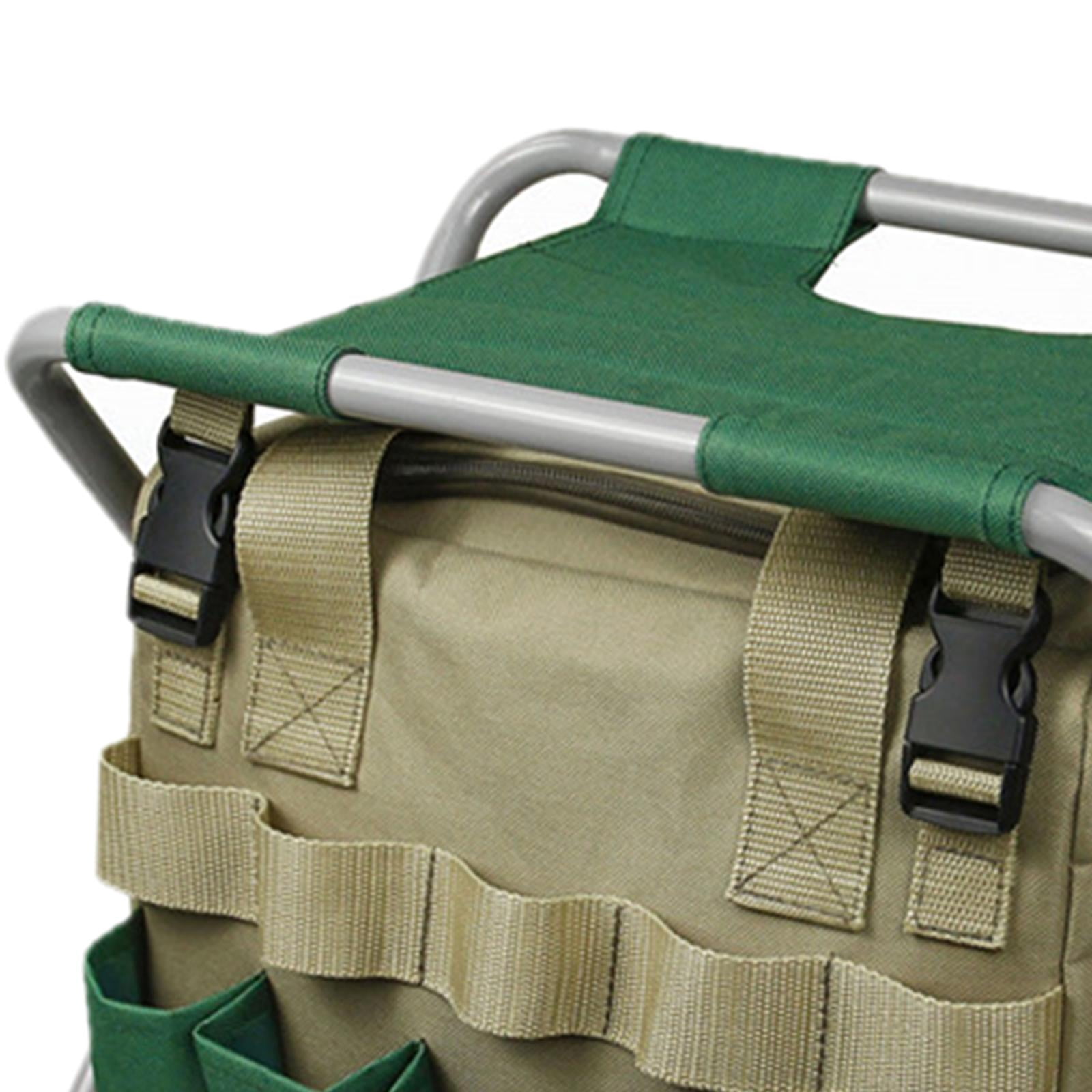 Fzaqwen Garden Kneeler and Seat with Tool Pouches, 2-in-1 Foldable Garden Bench Garden Stools, Portable Garden Kneeling Pad