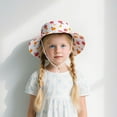 thumbnail image 2 of Oiyii Toddler Girl’S Outdoor Bucket Hats Jungle‑Animal‑Printed Sun Hats, Red, 2 of 5