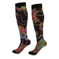 thumbnail image 7 of Womens Socks Cute Animal Knitted Mid Calf Soft Stylish Thigh High Stockings Purple One Size, 7 of 7