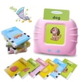 thumbnail image 1 of Tarjetas didácticas parlantes Juguetes educativos - Tarjetas didácticas parlantes Juguetes de aprendizaje para niños pequeños - Tarjetas didácticas de juguetes Montessori para edades 2 3 4 5 6-Rosa, 1 of 5