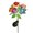 A, variant on Roiihwy Solar Powered Petaled Rose 7 Head Ground Mount for Outdoor Courtyard Garden Decoration in B