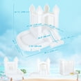 thumbnail image 3 of Qaba Inflatable White Bouncy Castle with Slide and Ball Pit, White, 3 of 10