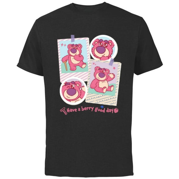 Disney and Pixar’s Toy Story Lotso Have a Berry Good Day - Short Sleeve Cotton T-Shirt for Adults - Customized-Black