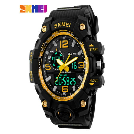 SKMEI New 2016 Luxury Brand LED Military Waterproof Wristwatch Fashion Sport Super Cool Men's Quartz Analog Digital Watch Man Sports