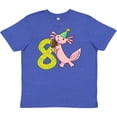 thumbnail image 3 of Inktastic 8th Birthday Axolotl with Ice Cream Youth T-Shirt, 3 of 5