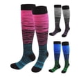 thumbnail image 2 of Gustave Plus Size Compression Socks for Women Men 3 Pairs Wide Calf Knee High Support Stockings Circulation Socks for Nurses, Pregnancy, Athletic, Running, Travel, 2 of 8