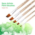 thumbnail image 4 of Tomshine 5pcs Angular Paint Brushes Set Nylon Hair Wooden Handle Artists Paintbrushes for Adults Beginners for Acrylic Oil Watercolor Gouache Nail Body Face Detailing Painting Art Crafts Supplies, 4 of 7