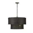 thumbnail image 5 of Golden Lighting 1084-6 BLK-BW 6 Light Erma Chandelier, Matte Black & Black Wicker, 5 of 7