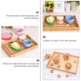 thumbnail image 2 of CTIRCHIU 1Pcs Wood Serving Tray Montessori Learning Tray Light Brown Wood Develop Logical Thinking, 2 of 8
