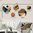 thumbnail image 4 of Designart "Graphic Retro Compositions I" Modern Geometric Metal Wall Art Set of 5 Piece, 4 of 5