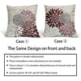 thumbnail image 6 of Dark Burgundy Pillow Covers 18x18 Inch Flower Red Wine Colored Pillow Case Farmhouse Outdoor Decor for Home Bedroom Living Room Spring Summer Floral Linen Square Cushion Cover, Set of 2, 6 of 7