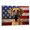 Rhodesian Ridgeback, variant on Vizsla Dog American Flag Canvas Poster Wall Art Dog Pictures for Wall Decor Red White Blue Flag of USA Patriotic Painting Print for Living Room Bedroom Office