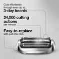 thumbnail image 4 of Series 7 Generation Electric Shaver 73S Replacement Head Compatible with Braun Series 7 Razors, 2pack, 4 of 7
