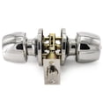 thumbnail image 5 of 6 Pack Door Knob and Lock Set Versa Privacy by Villar Home Designs Silver, 5 of 5